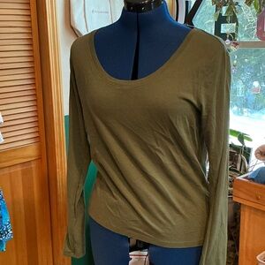 No Boundaries Olive Long Sleeve Top